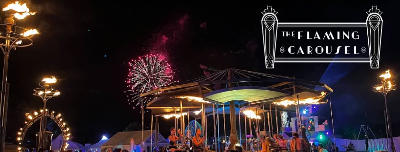 The Flaming Carousel With fireworks